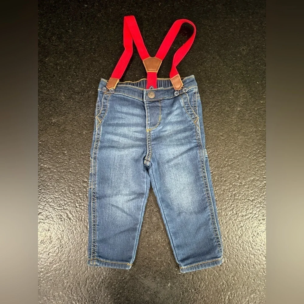 Oshkosh jeans with suspenders 9M